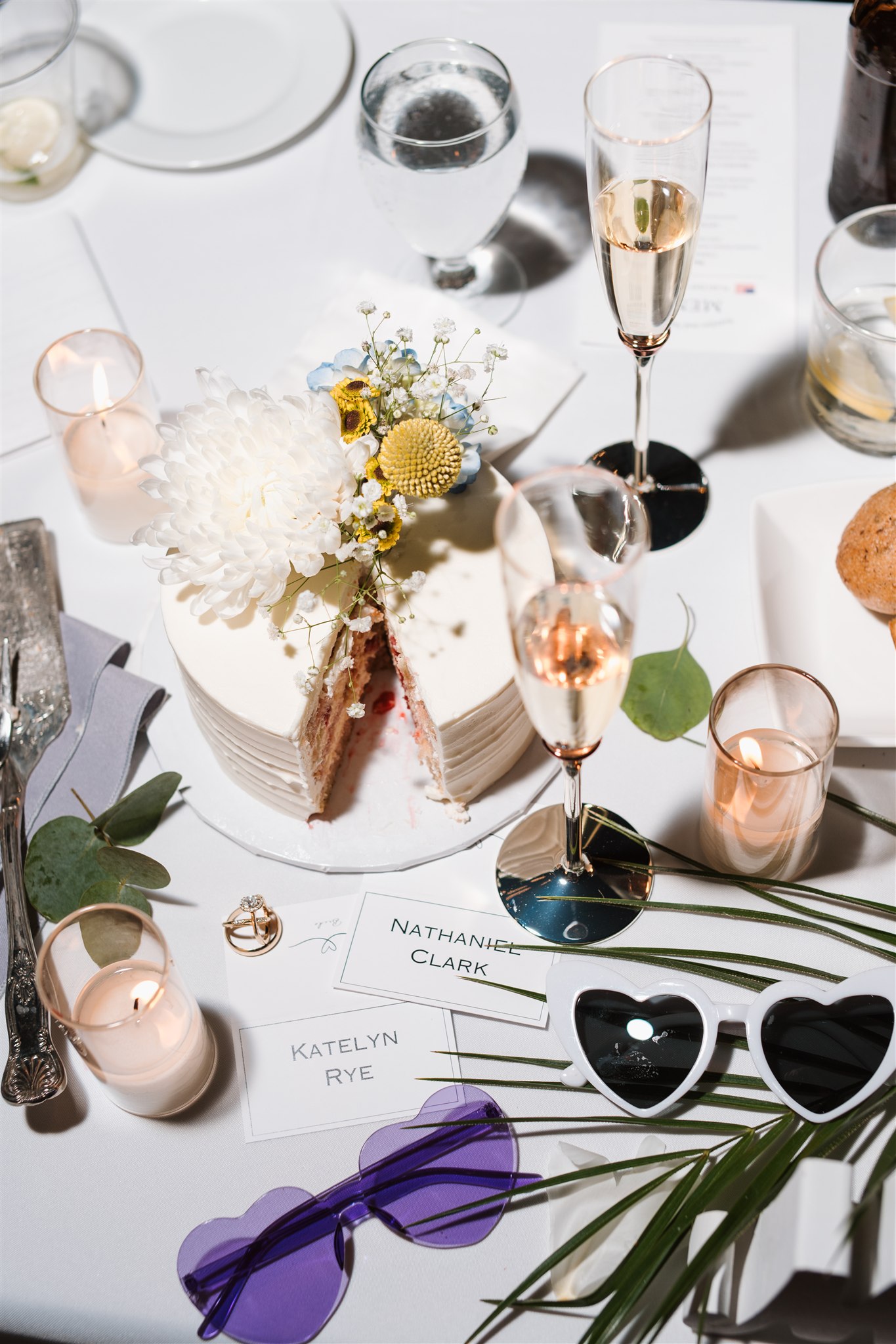 Wedding reception details at St. Francis Hall in Northern Virginia